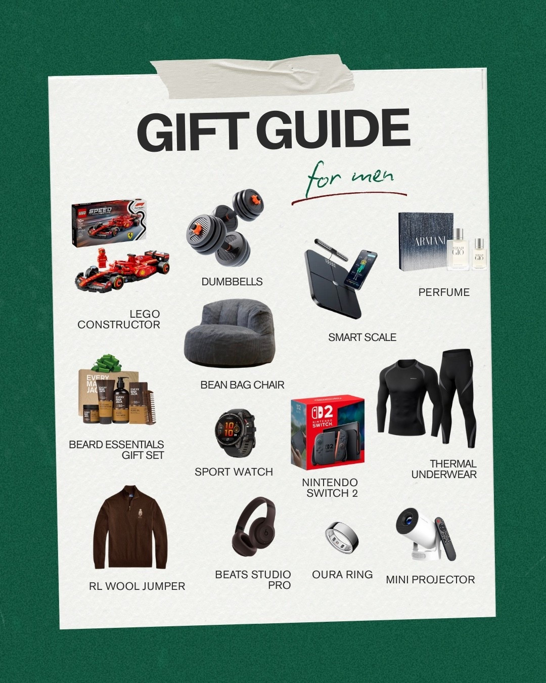 Choosing Christmas gifts isn’t always as easy as we wish it was — and even though women can do anything, we all know picking the right gift for men can still be a real challenge. 🎁✨
So I’ve put together a little gift guide with ideas to help you surprise and spoil the men in your life this season. Hope it helps you find the perfect one! 🎄❤️

#LTKmens #LTKwinter #LTKgiftguide