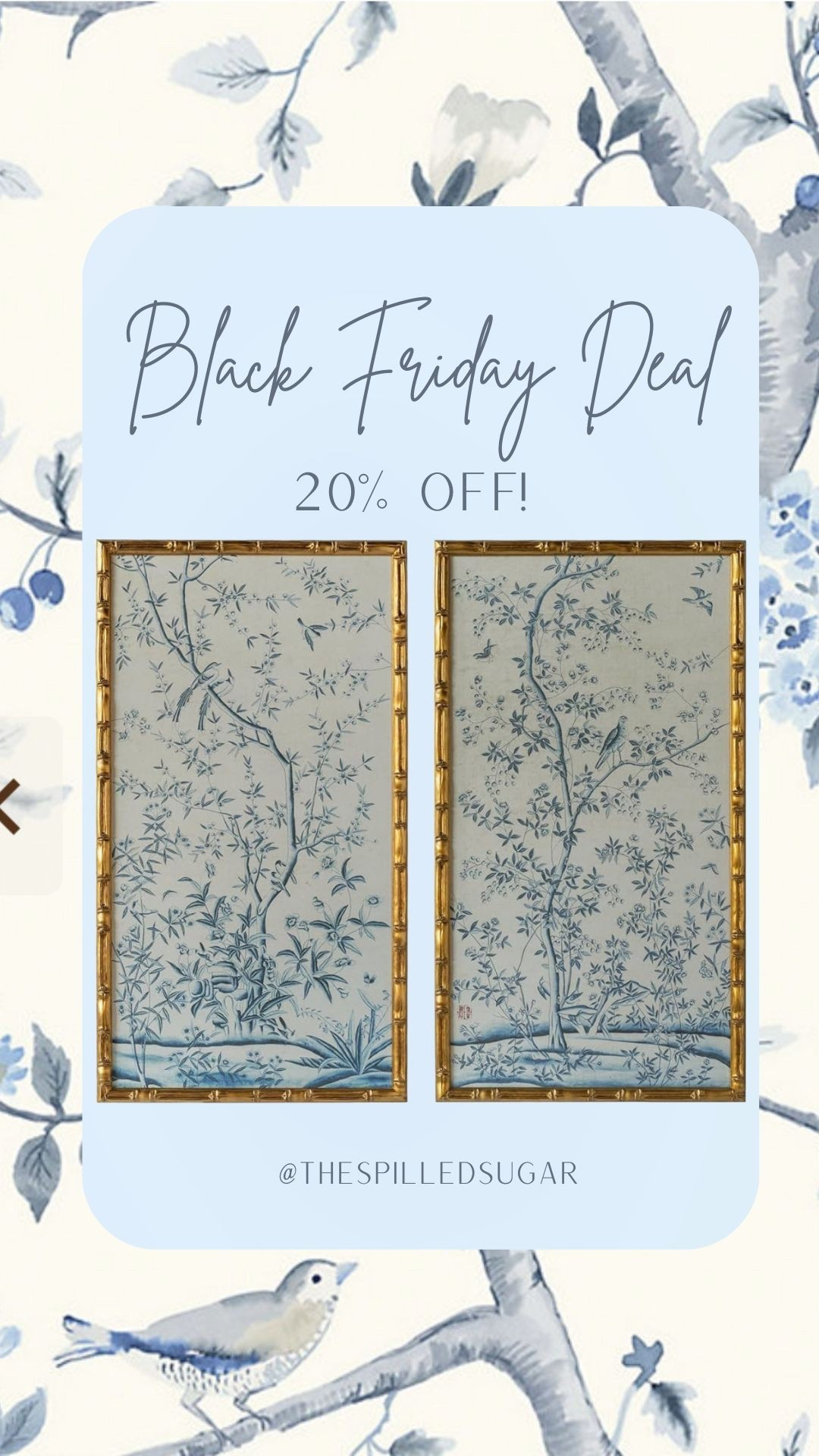 20% off this gorgeous chinoiserie art!

Grandmillennial finds, blue and white home, chinoiserie panels, Amazon finds, Black Friday 2025

#LTKCyberWeek #LTKSaleAlert #LTKHome
