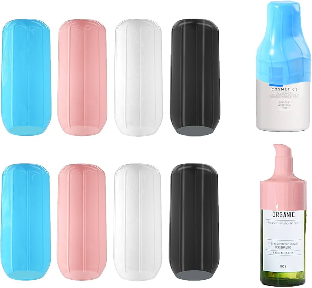 NELSHP Travel Bottle Covers,8 Pack Silicone Travel Size Container Sleeves,Stretching Travel Acces... | Amazon (US)