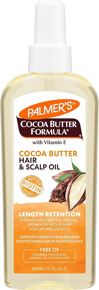 Palmer's Cocoa Butter & Biotin Length Retention Hair and Scalp Oil, 5.1 Ounce | Amazon (US)