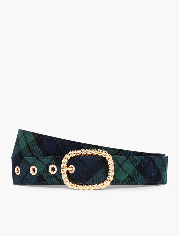 Black Watch Plaid Reversible Belt | Talbots