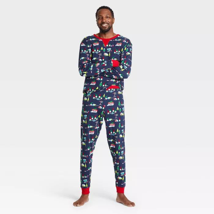 Men's Gnomes Holiday Matching Family Pajama Set - Wondershop™ Blue | Target