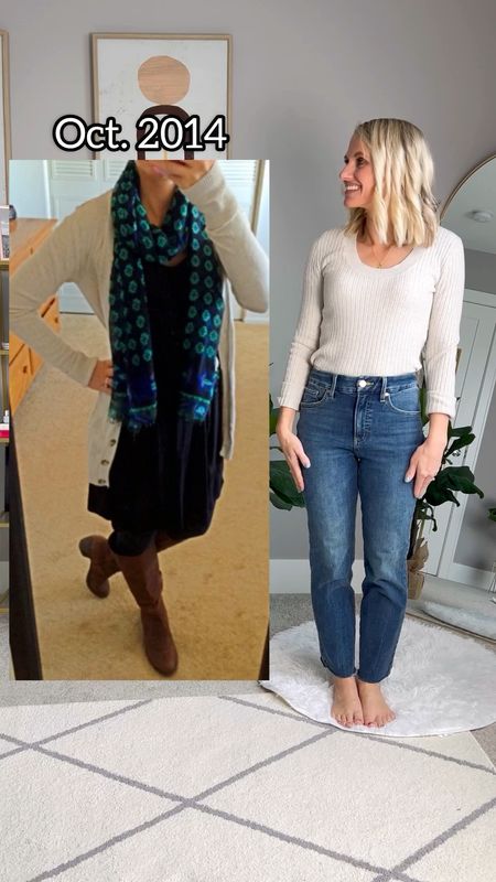 What I wore then vs. What I wore now! Updating a work outfit that I wore in 2014 to how I would wear it now! 
Dress- xsmall
Coatigan- small
Boots- 7.5


#LTKworkwear #LTKfindsunder50 #LTKstyletip