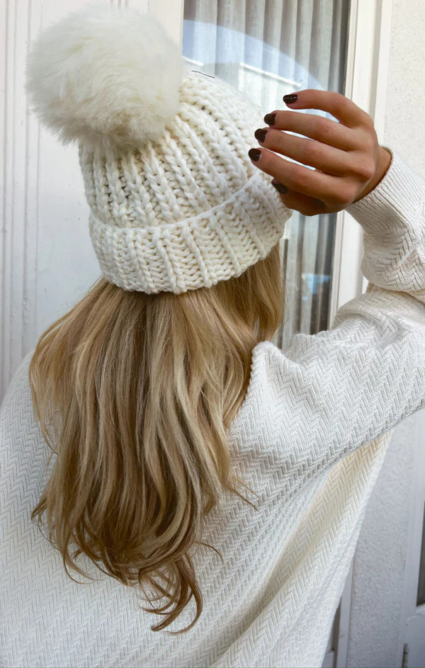 Chunky Knit Faux Fur Beanie | Show Me Your Mumu