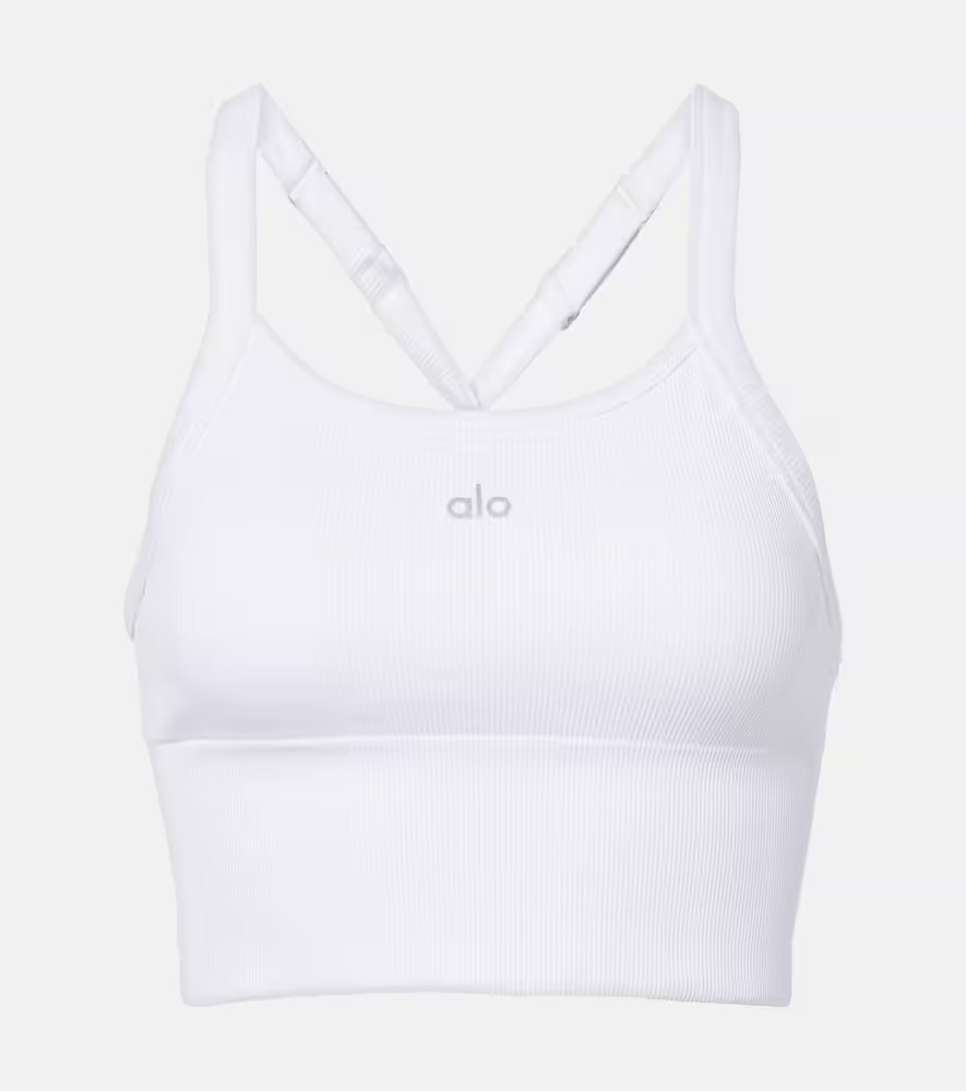Alo Yoga Ribbed-knit bra top | Mytheresa (US/CA)