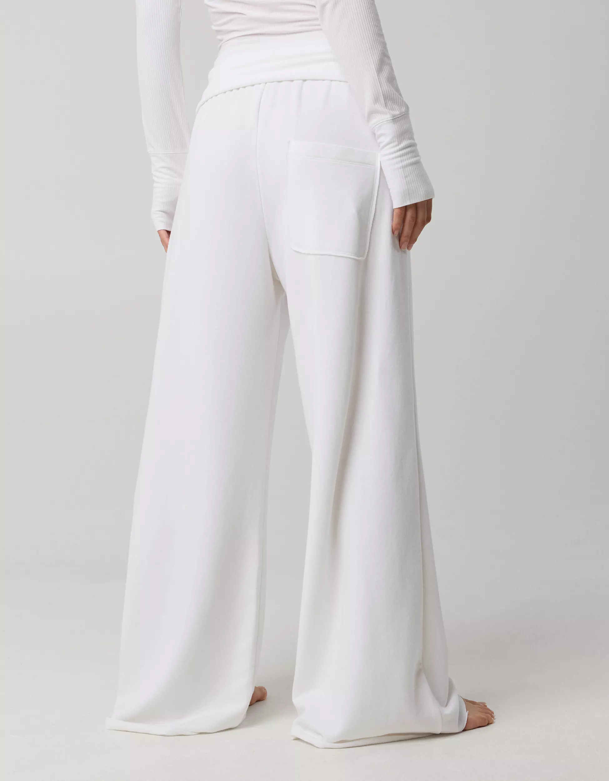 OFFLINE By Aerie OTT Fleece Super Wide Leg Foldover Pant | Aerie