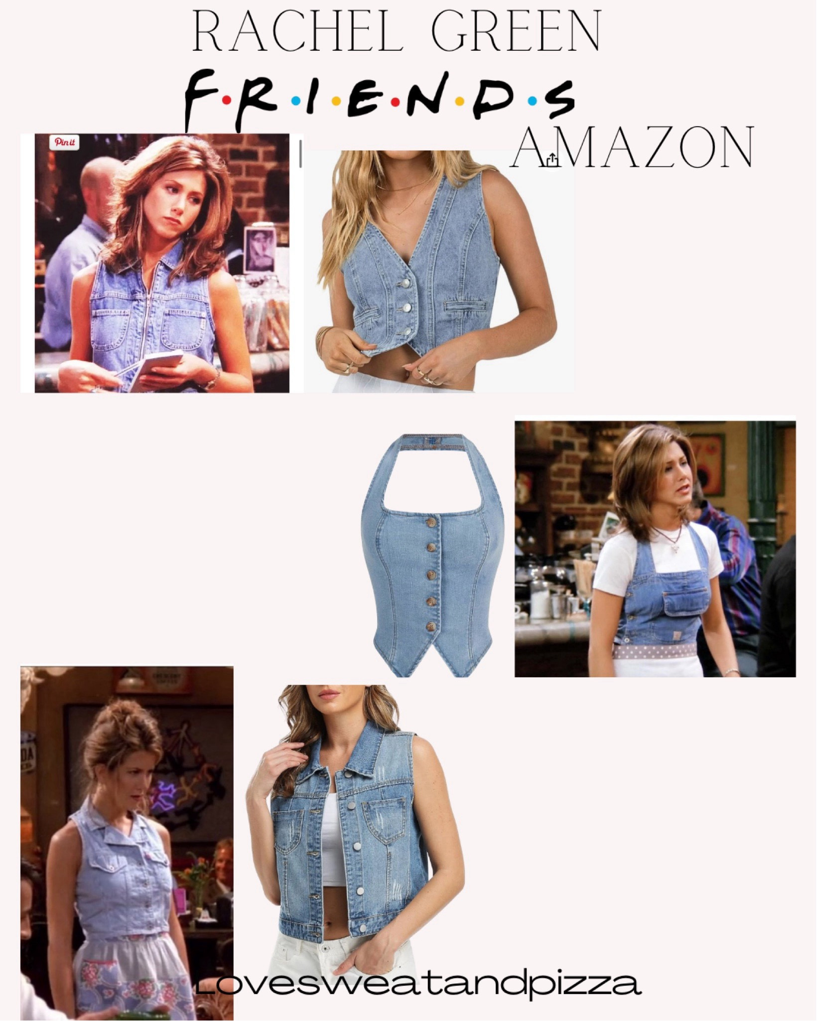 Friends Rachel Green Sweater Vest ASO RACHEL FRIENDS VTG Y2K JACKET