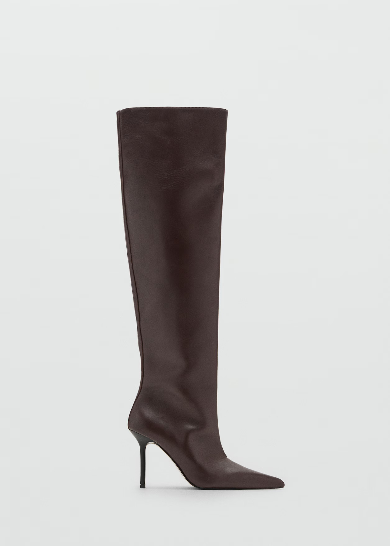 High leather tall boot | MANGO (UK)