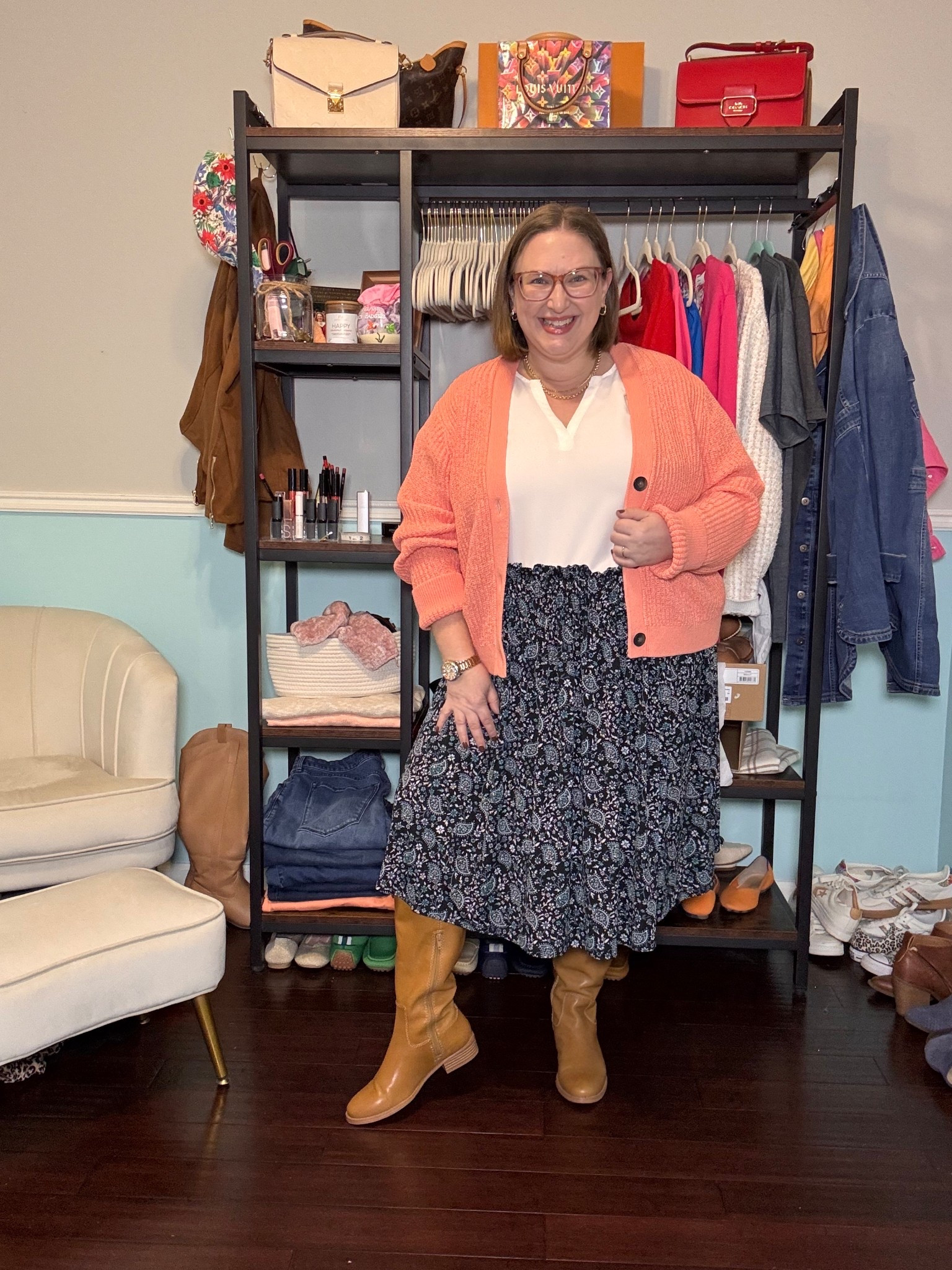 So much of this cutie outfit is old. And I can’t see to find a cardigan in this color at this time of year. But I linked what I could for you!

#LTKootd