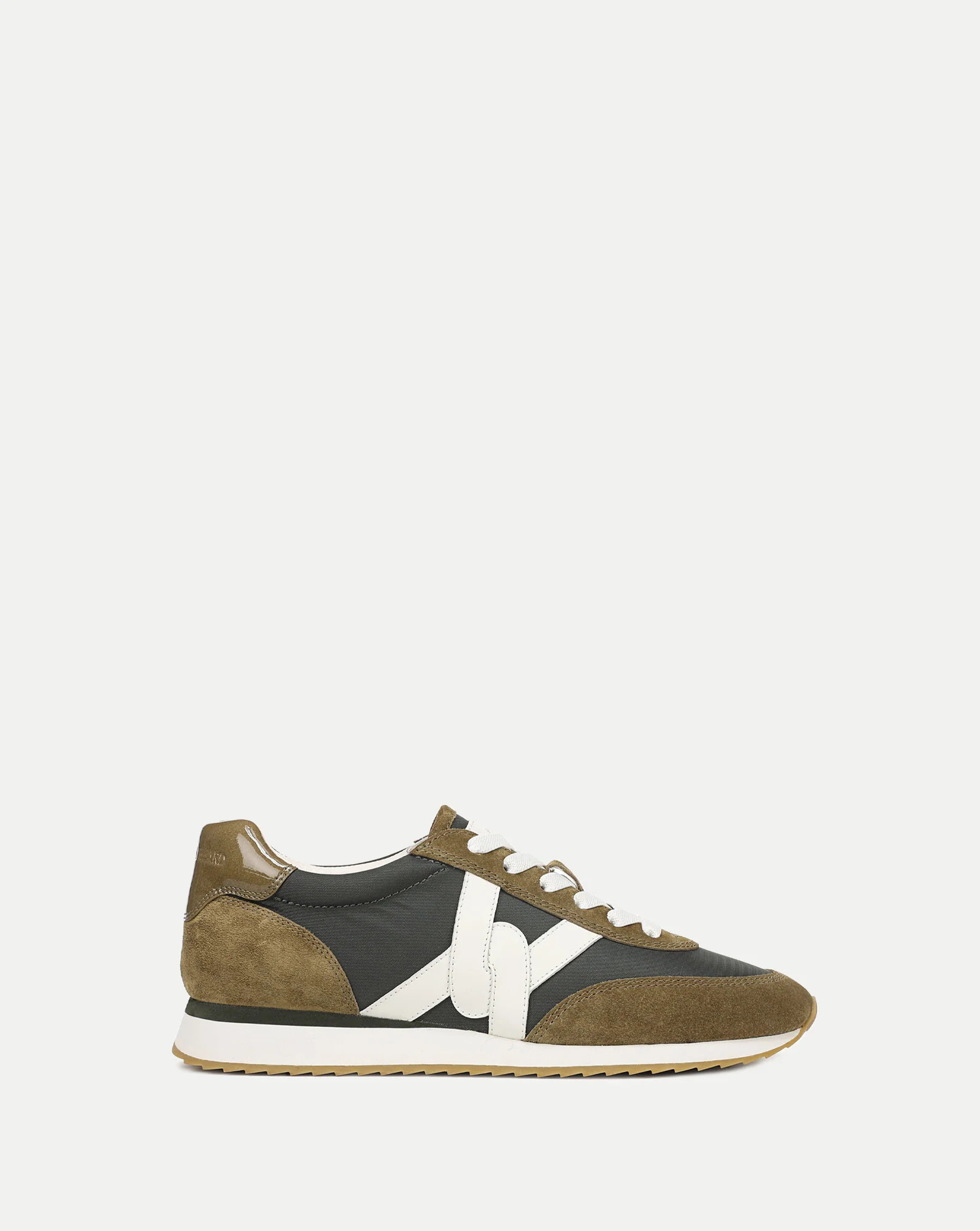 Penrose Sneaker in Green Suede & Grey Nylon Loden/Fennel | Veronica Beard | Veronica Beard