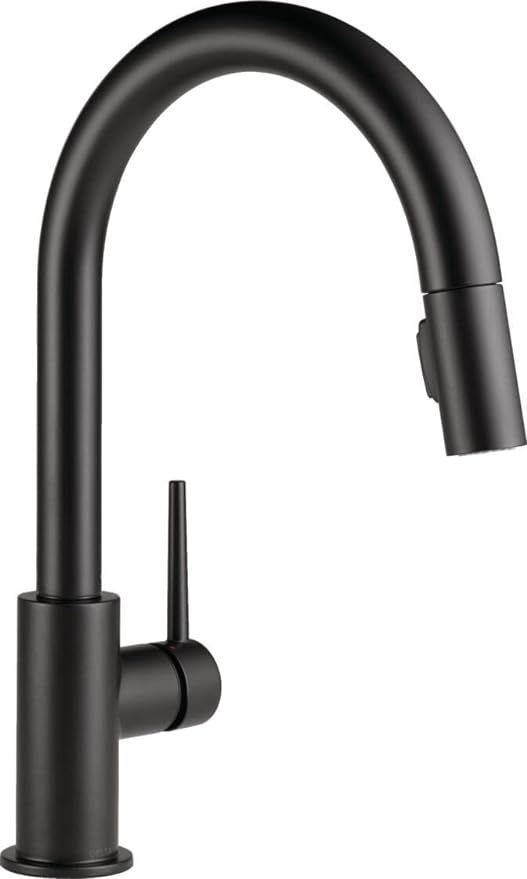 Delta Faucet Trinsic Matte Black Kitchen Faucet Black, Kitchen Faucets with Pull Down Sprayer, Ki... | Amazon (US)