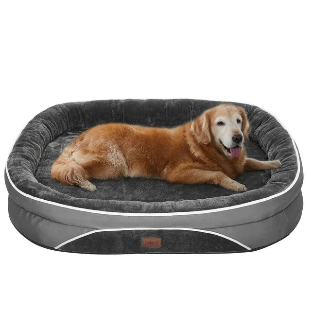 Ophanie Luxury Sofa Orthopedic Dog Bed, Removable, Machine Washable Plush Cover, and Non-Slip Bot... | Walmart (US)