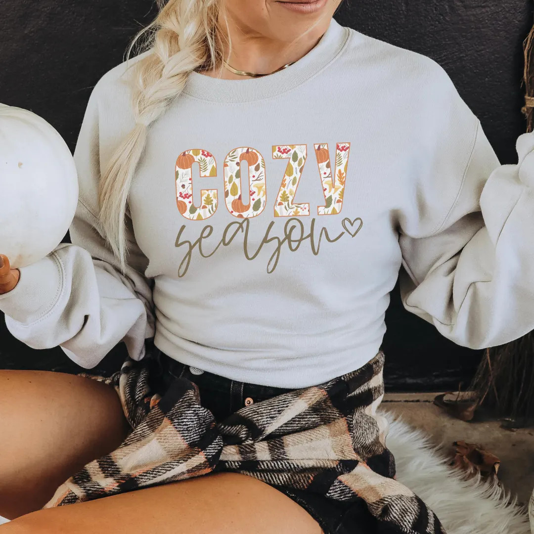 Autumn Girly Crewneck: Cozy Season Fall Girl (cottagecore Hygge Sweatshirt) - Etsy | Etsy (US)