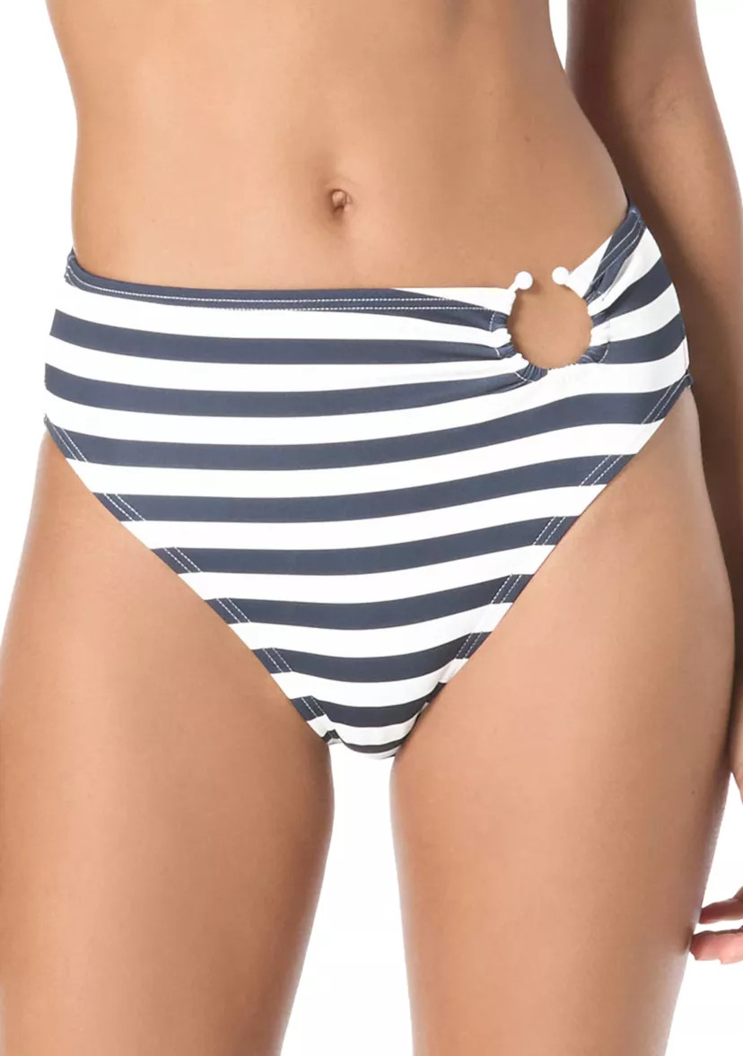 High Waist Side Ring Bikini Bottom | Belk