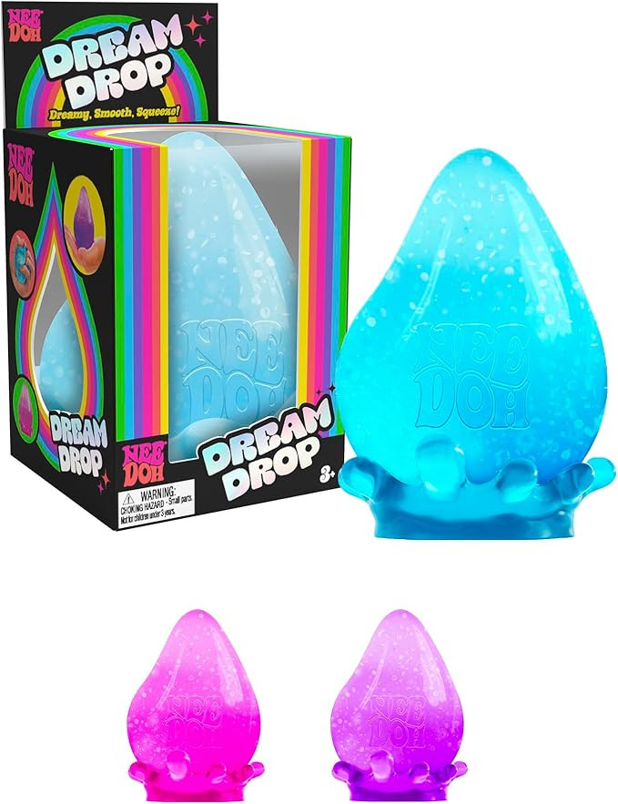 Schylling Needoh Dream Drop - Sensory Squeeze Toy with Super Solid Squish - 2.25" Cube - Colors M... | Amazon (US)