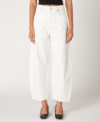 Blank Nyc The Bowery Barrel Mid-Rise Jeans - White | Macy's