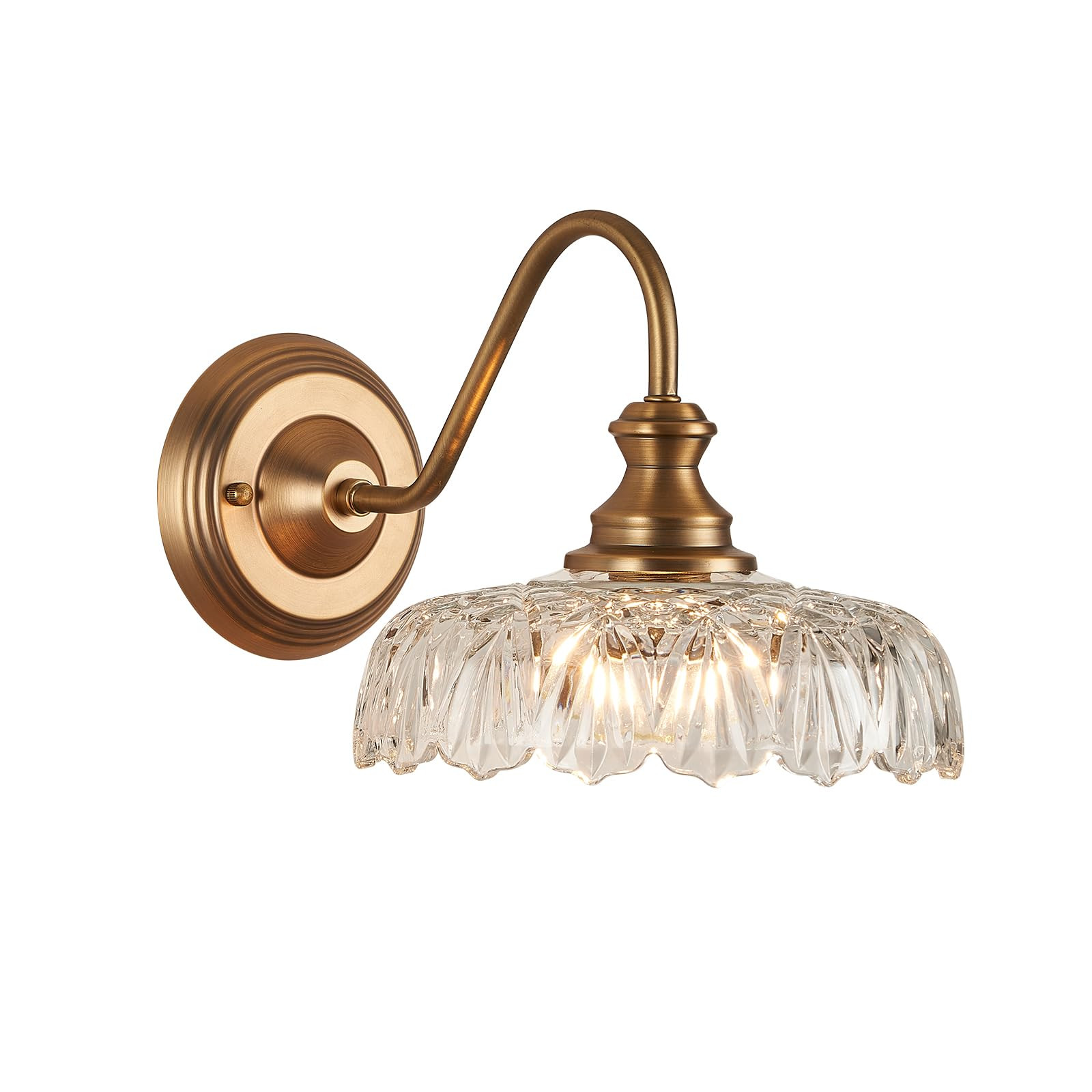 HDDFL Vintage Wall Scone Bedside Wall Lamp Matte Brass Wall Light Fixtures in Door Lighting Fixtu... | Amazon (US)