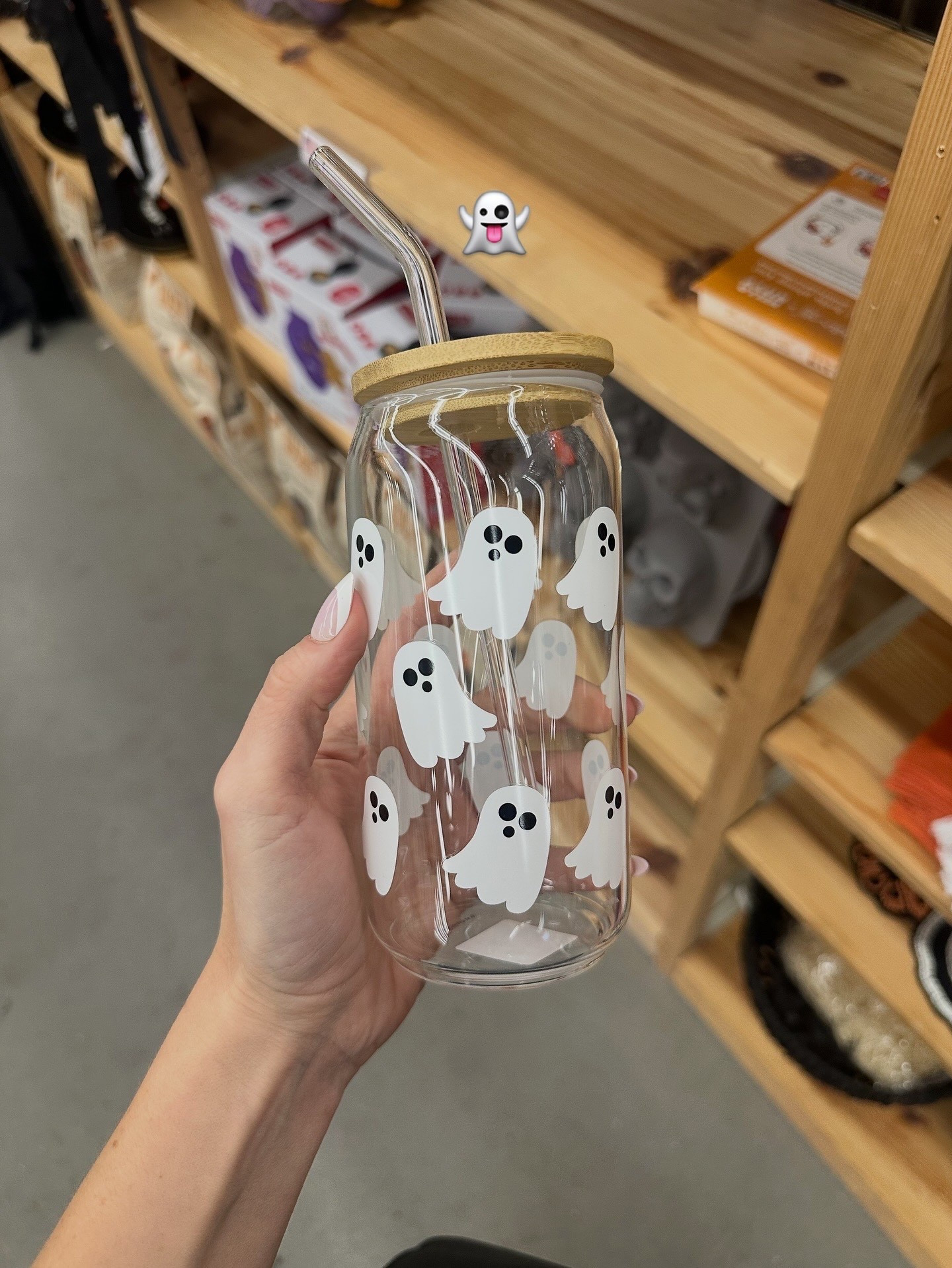 Cutie ghost glass - perfect for your fave drinks during fall 

#LTKStyleTip #LTKHalloween #LTKFindsUnder50