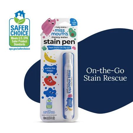 Miss Mouth's Messy Eater Stain Treater Pens for Baby & Kids, 1 Pack, Newborn & Baby Essentials, Stain Remover for Food, Grease, Coffee & More, Gentle on Laundry, Fabric & Underwear | Walmart (US)