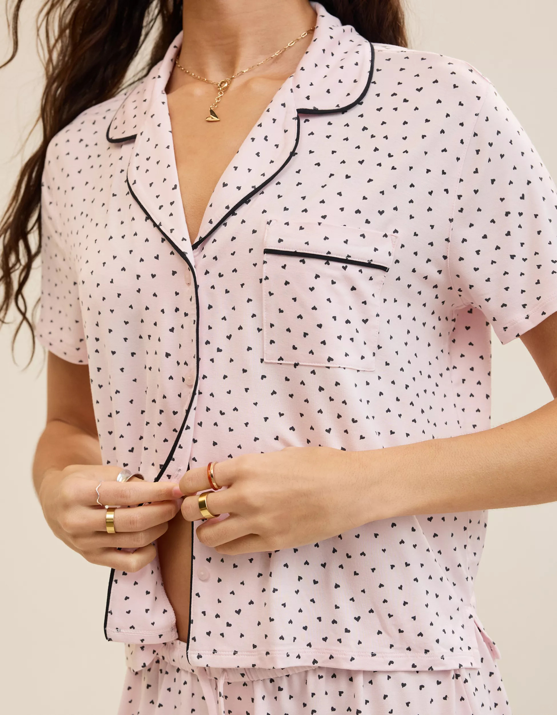 Aerie Real Soft® Short Sleeve Pajama Shirt | Aerie