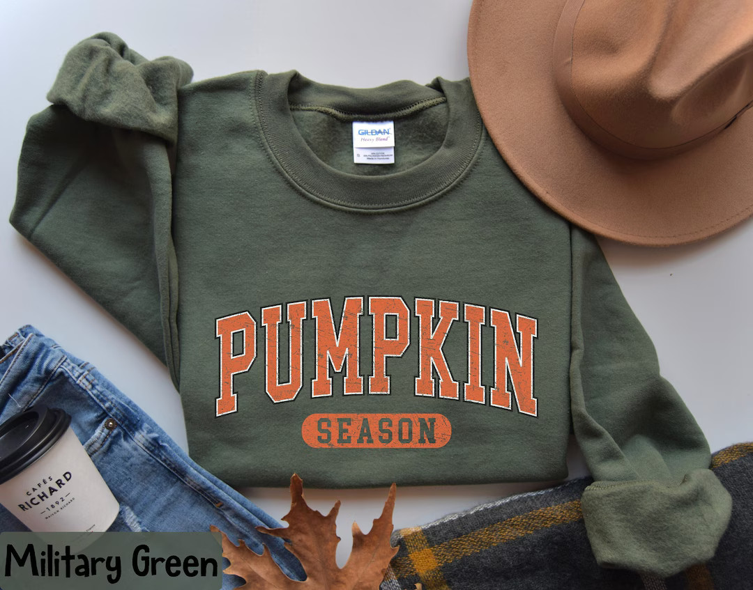 Retro Pumpkin Season Sweatshirt, Cute Fall Sweatshirt, Thanksgiving Gift, Halloween Sweatshirts f... | Etsy (US)
