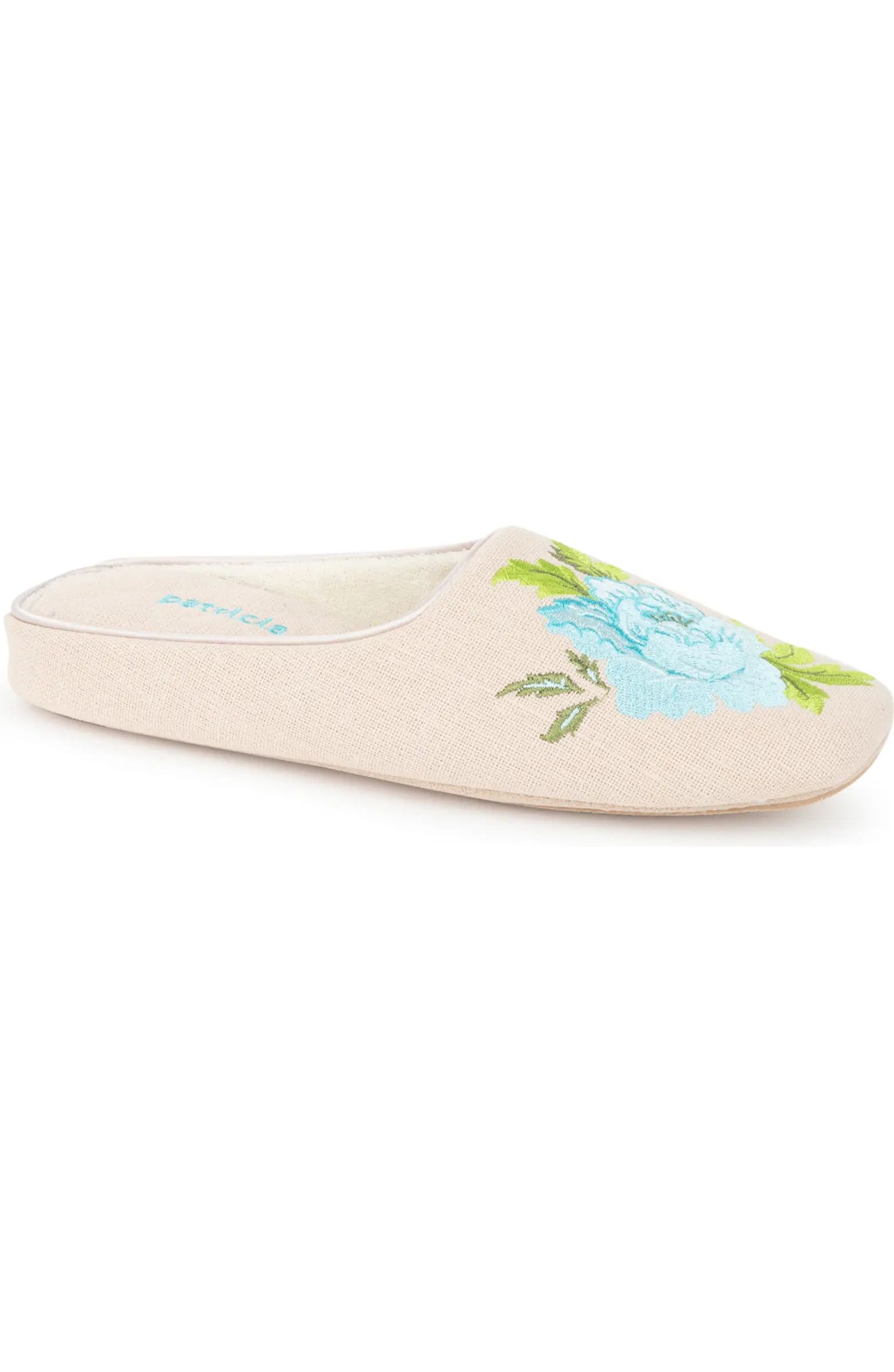 Embroidered Peony Slipper (Women) | Nordstrom