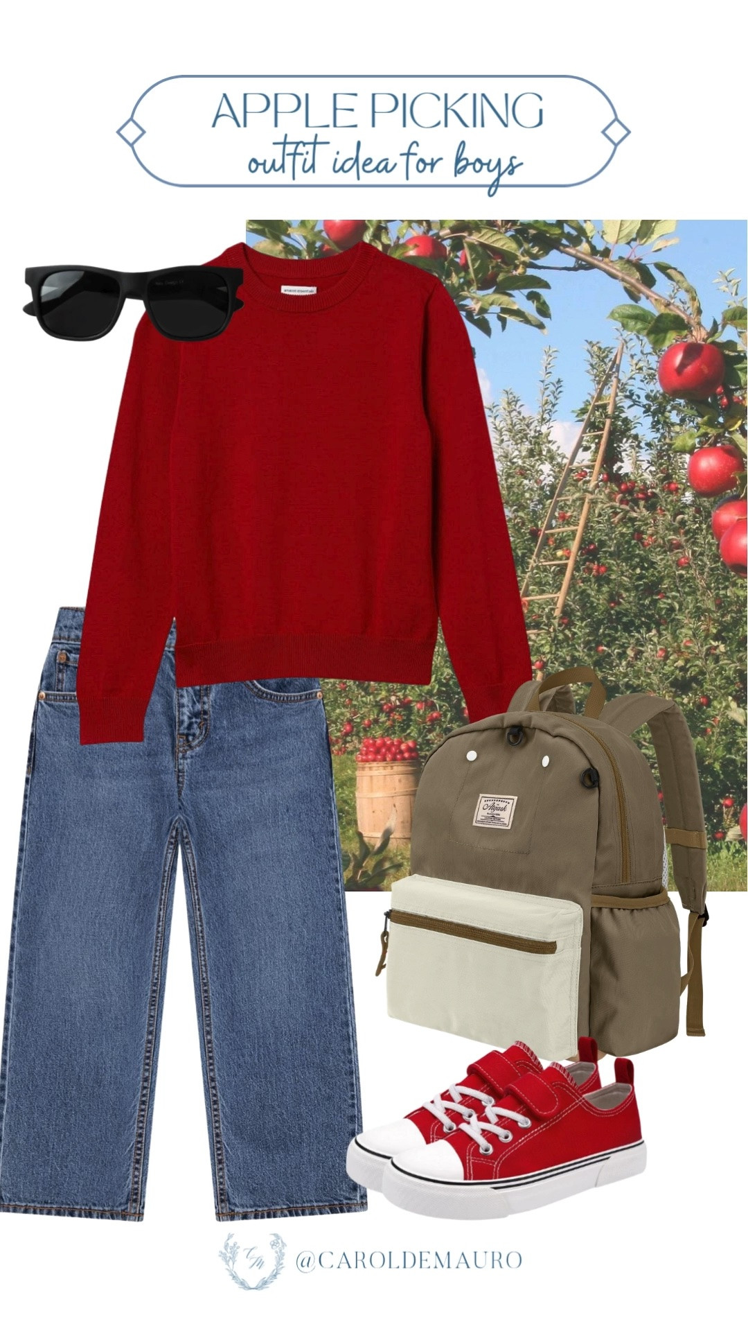 The cutest little outfit for a day in the orchard! Cozy red sweater, wide leg denim, and sneakers that are ready for adventure.

apple picking outfit, boys fall fashion, kids fall style, toddler boy outfit, orchard outfit idea, family fall activities, kids sneakers, fall outfit inspo

#LTKootd #LTKSeasonal #LTKKids