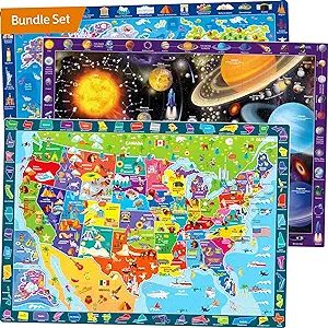 100 Piece Puzzles for Kids Ages 4-6 – 3 Pack Floor Puzzles for Kids 8-10 Year Old by QUOKKA –... | Amazon (US)
