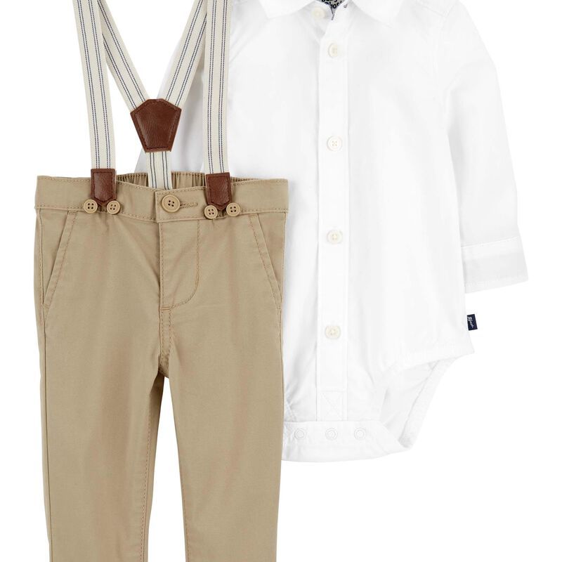 Baby 2-Piece Button-Front Bodysuit and Suspender Pants Set | OshKosh B'gosh