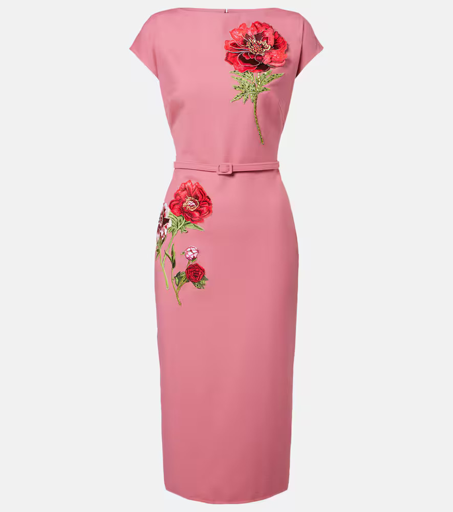 Oscar de la Renta Floral-appliquÃ© midi dress | Mytheresa (US/CA)