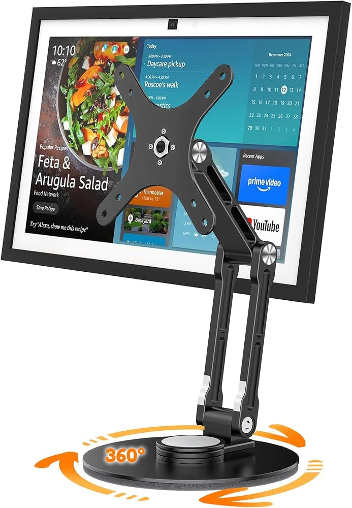 Swivel and Tilt Stand for Echo Show 15 (Gen 1, Gen 2), Portable Monitor Stand, Adjustable Angle a... | Amazon (US)