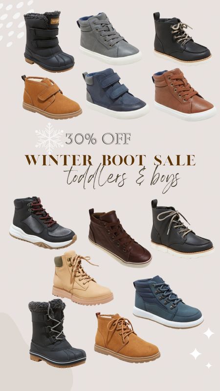 Toddlers and Boys Boot Sale at Target! 30% OFF ALL BOOTS for the family! ❄️#targetsale #targetbootsale #target #bootsale #toddlerboysshoes #toddlershoes #wintersale #winterbootssale #ltktarget 

#LTKsalealert #LTKHoliday #LTKSeasonal