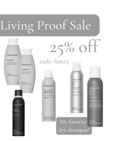 Living proof sale! 
My favorite dry shampoo! 
Use code: fam25 

#LTKbeauty #LTKsalealert #LTKunder50