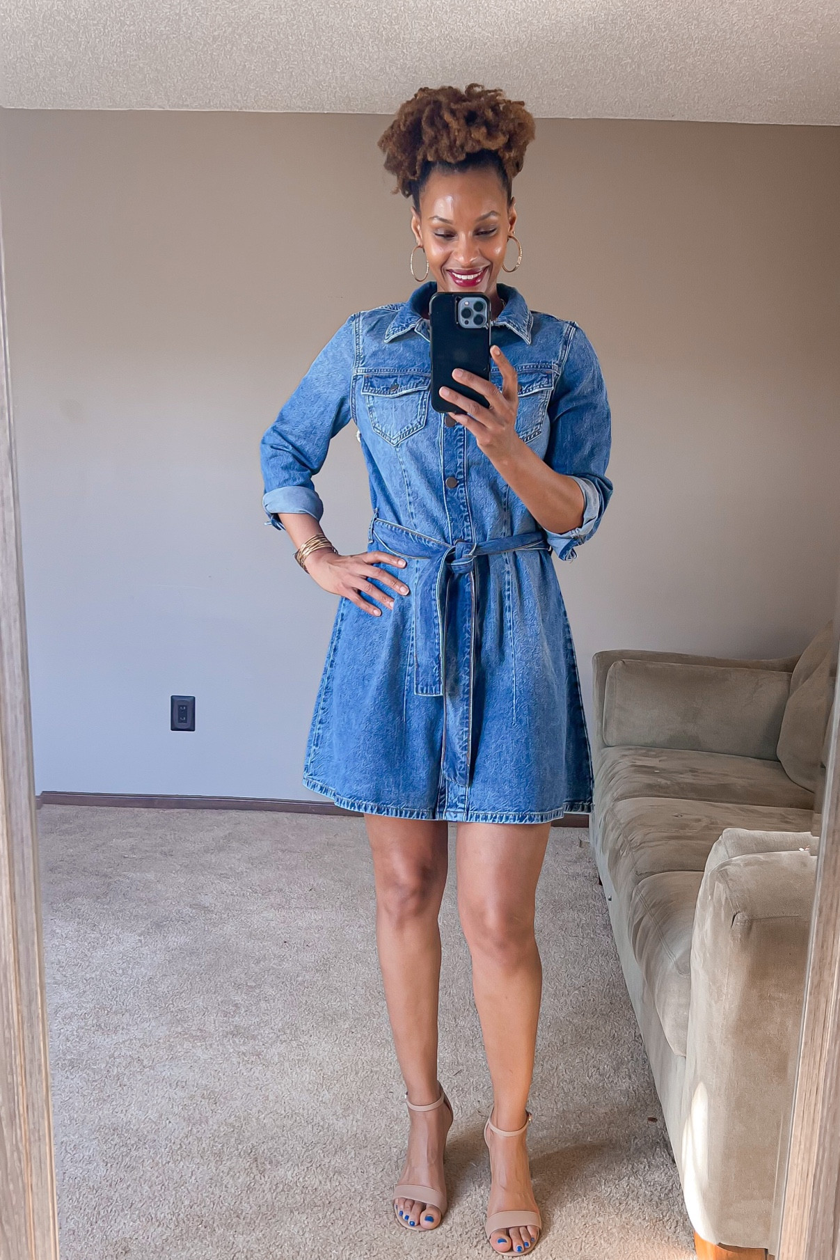 Denim shirt dress on sale and great for spring

#LTKunder50 #LTKsalealert #LTKSeasonal