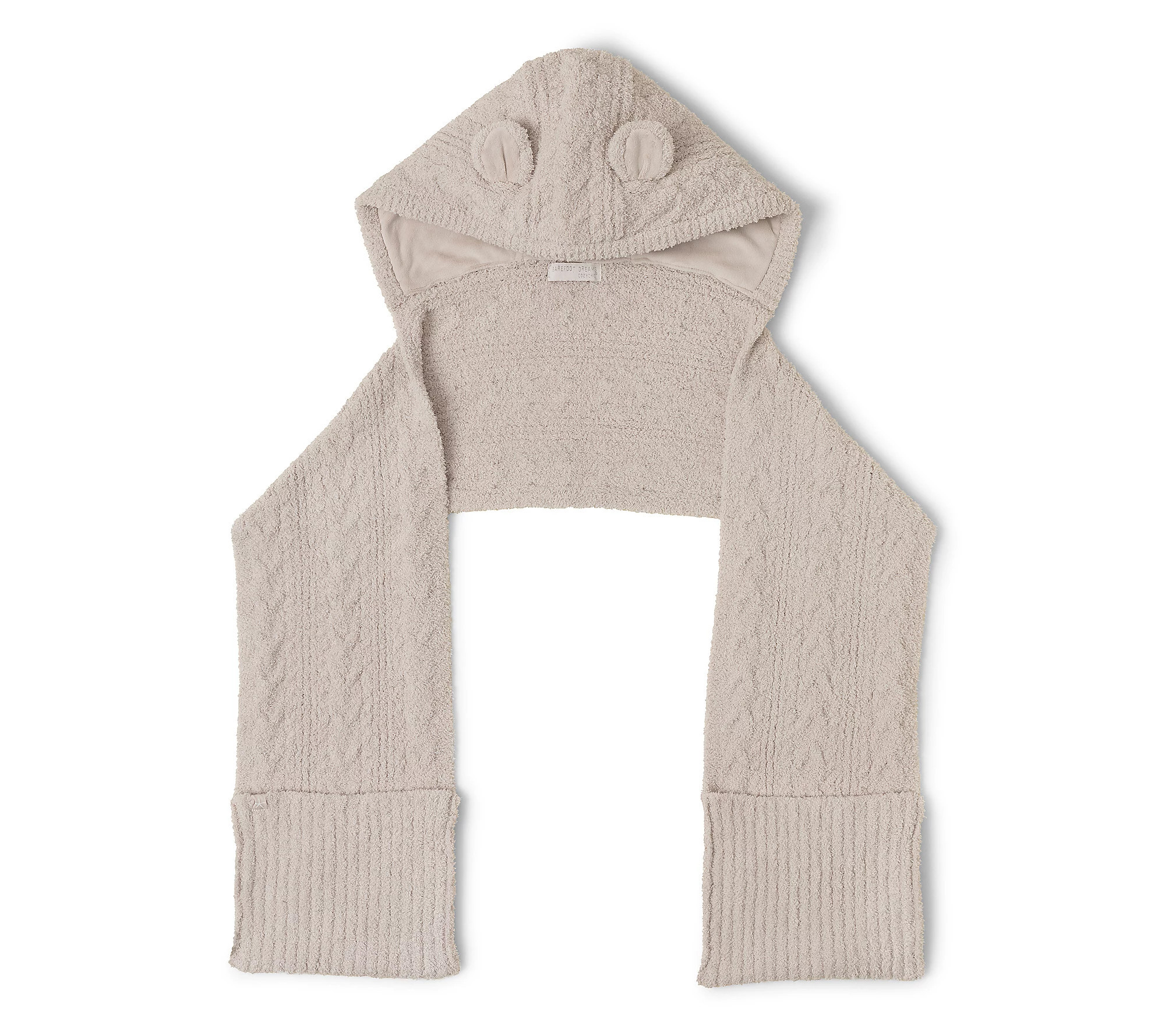 Barefoot Dreams CozyChic Youth Bear Beanie Scar f | QVC