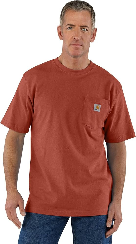Carhartt Men's Loose Fit Heavyweight Short-Sleeve Pocket T-Shirt (Also Available in Big & Tall) | Amazon (US)