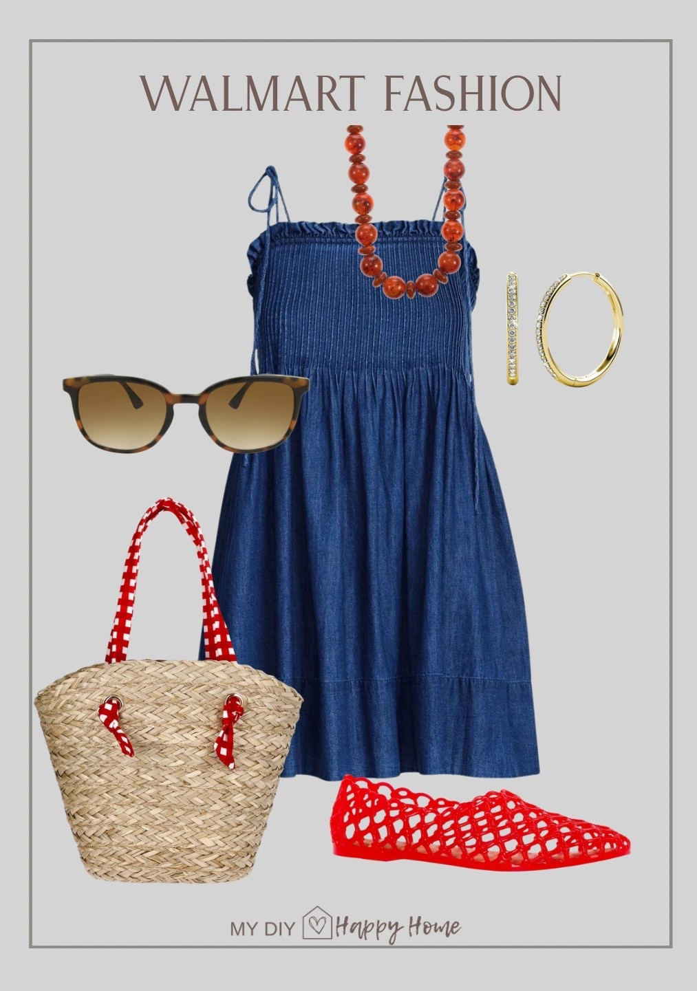 New denim dress from Walmart has smocked detail, a flowy fit, and lightweight denim make this the perfect everyday outfit for errands, lunch dates, or vacation

Denim sundress 
Straw tote 
Jelly sandals 
Beaded necklace 
Hoop earrings 
Sunglasses 

#WalmartFashion #SpringFashion #SummerOutfits #VacationStyle #AffordableStyle
#WalmartNewArrivals 
#ResortStyle #WalmartFinds

#LTKSeasonal #LTKMidsize #LTKPetite