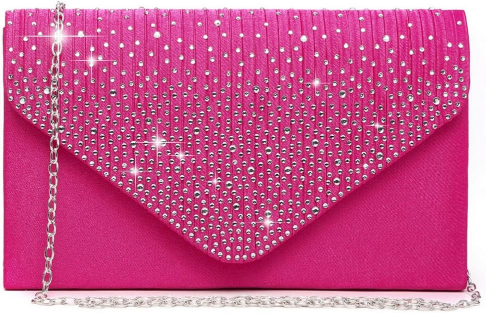 Dasein Ladies Frosted Satin Evening Clutch Purse Bag Crossbody Handbags Party Prom Wedding Envelo... | Amazon (US)