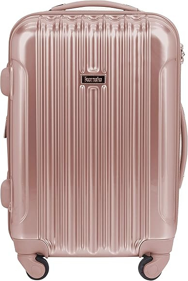 kensie Women's Alma Hardside Spinner Luggage, Expandable, Rose Gold, Carry-On 20-Inch | Amazon (US)