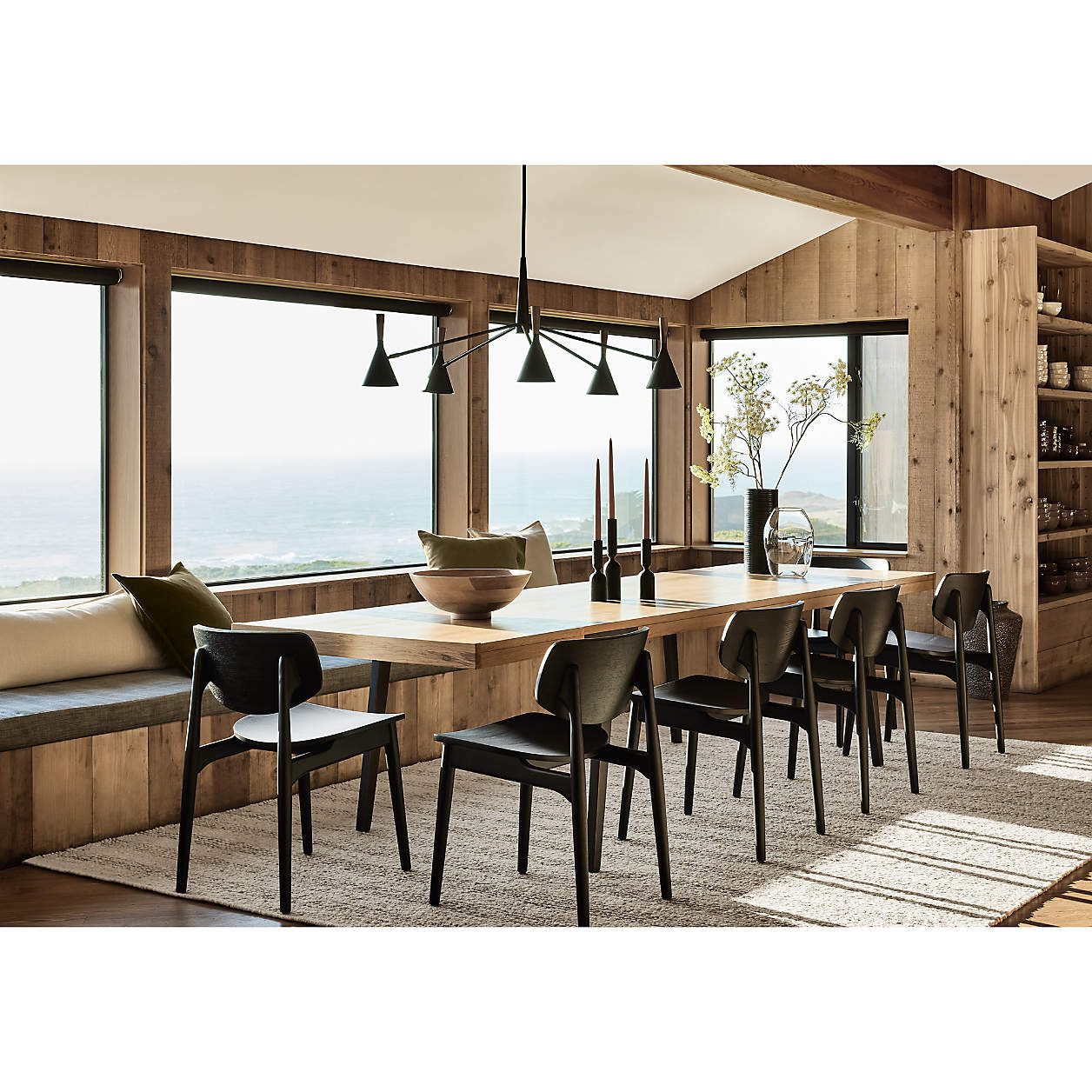 Weston Black Mid-Century Modern Chandelier Light 45" + Reviews | Crate & Barrel | Crate & Barrel