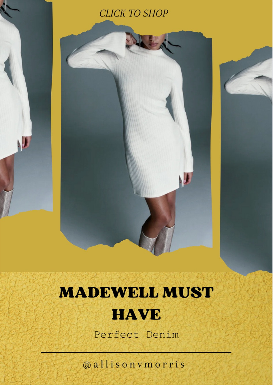 Strutting into the weekend with the perfect combo: H&M's Ribbed Bodycon Dress and Rhinestone-embellished Boots. Effortless glam for those unforgettable nights out. 💃✨ #WeekendVibes #FashionGoals