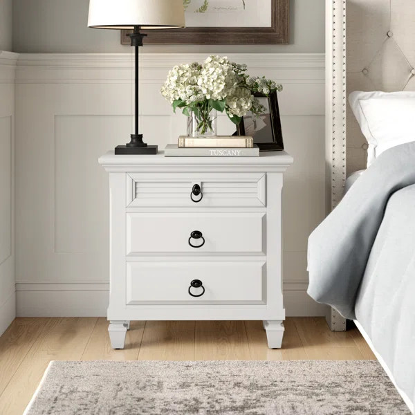 Fabela Nightstand in Bright White | Wayfair Professional