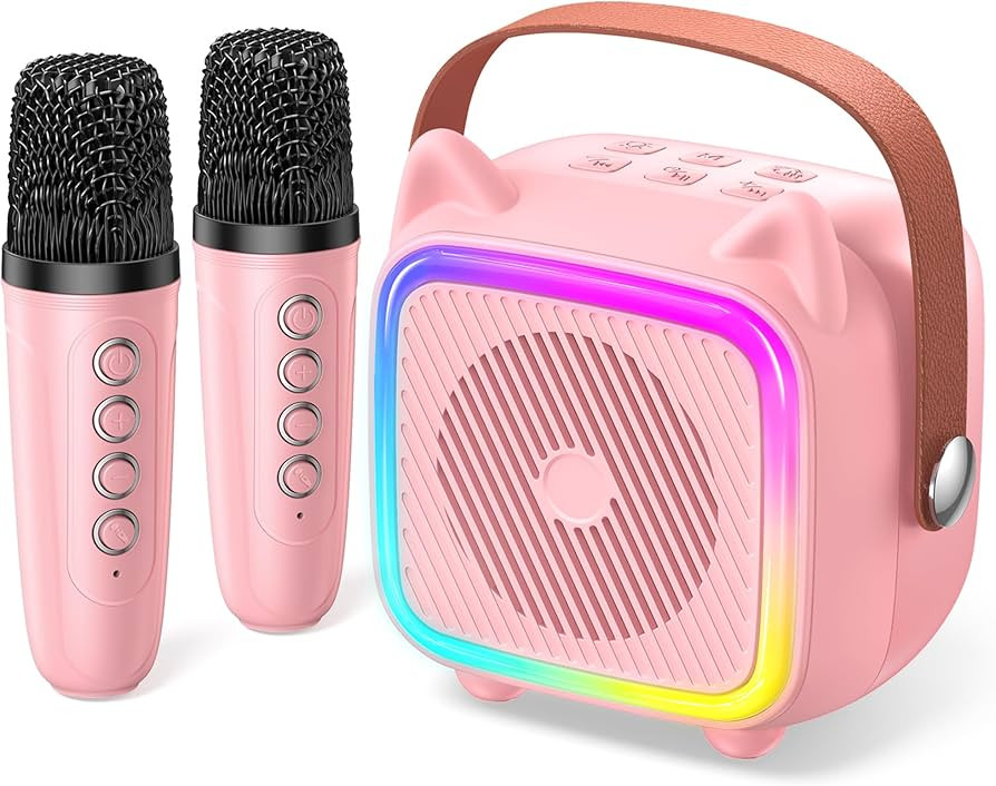 SXH Mini Karaoke Machine for Kids Portable Karaoke Machine with 2 Bluetooth Wireless Microphones ... | Amazon (US)