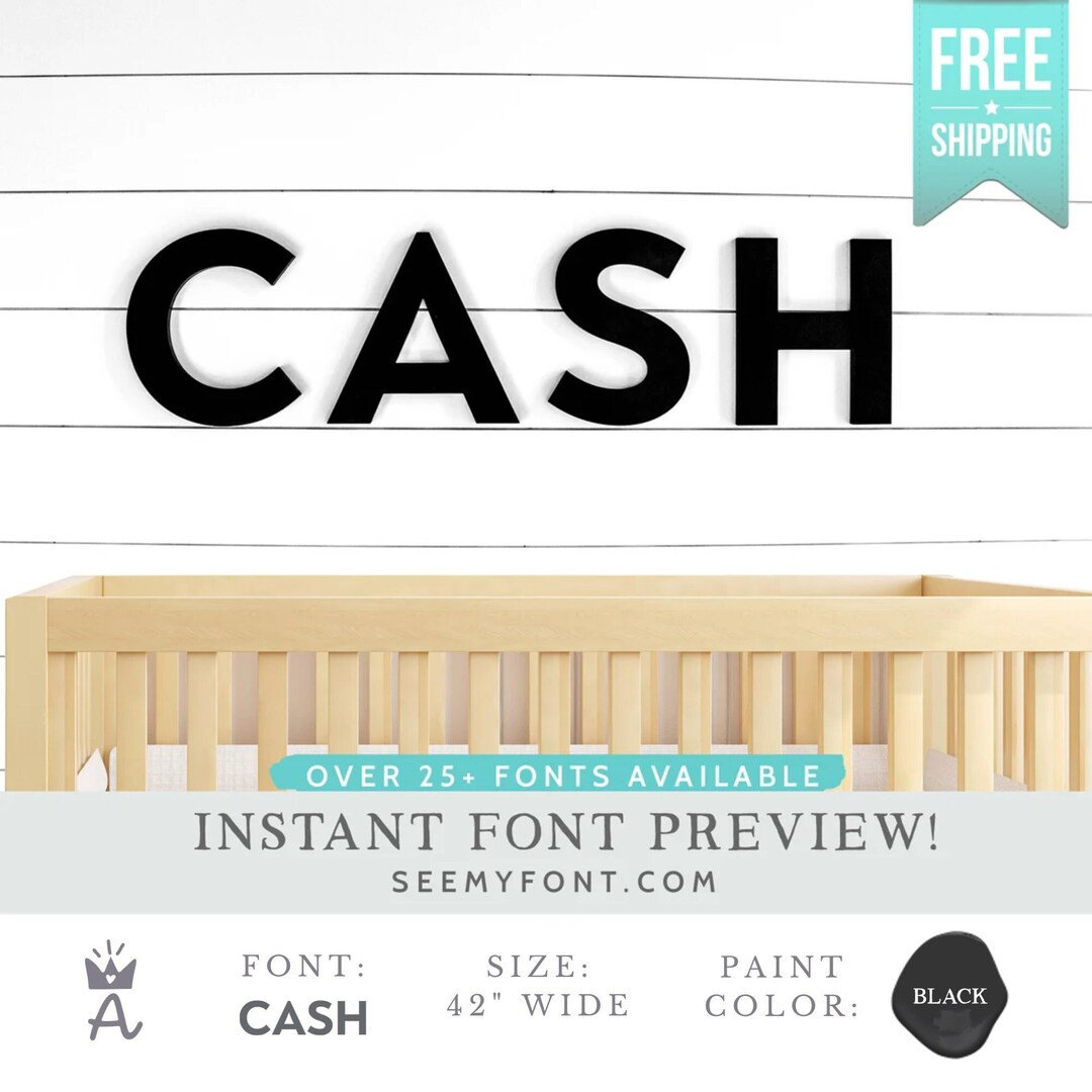 Nursery Wall Letters - Farmhouse Nursery Wall Decor For Boys Room or Girls Room - 3D Wood Letters... | Etsy (US)