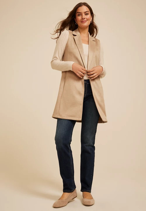 Faux Suede Blazer Vest | maurices | Maurices