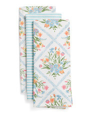 Set Of 3 Bunch Of Tulips Kitchen Towels | Marshalls