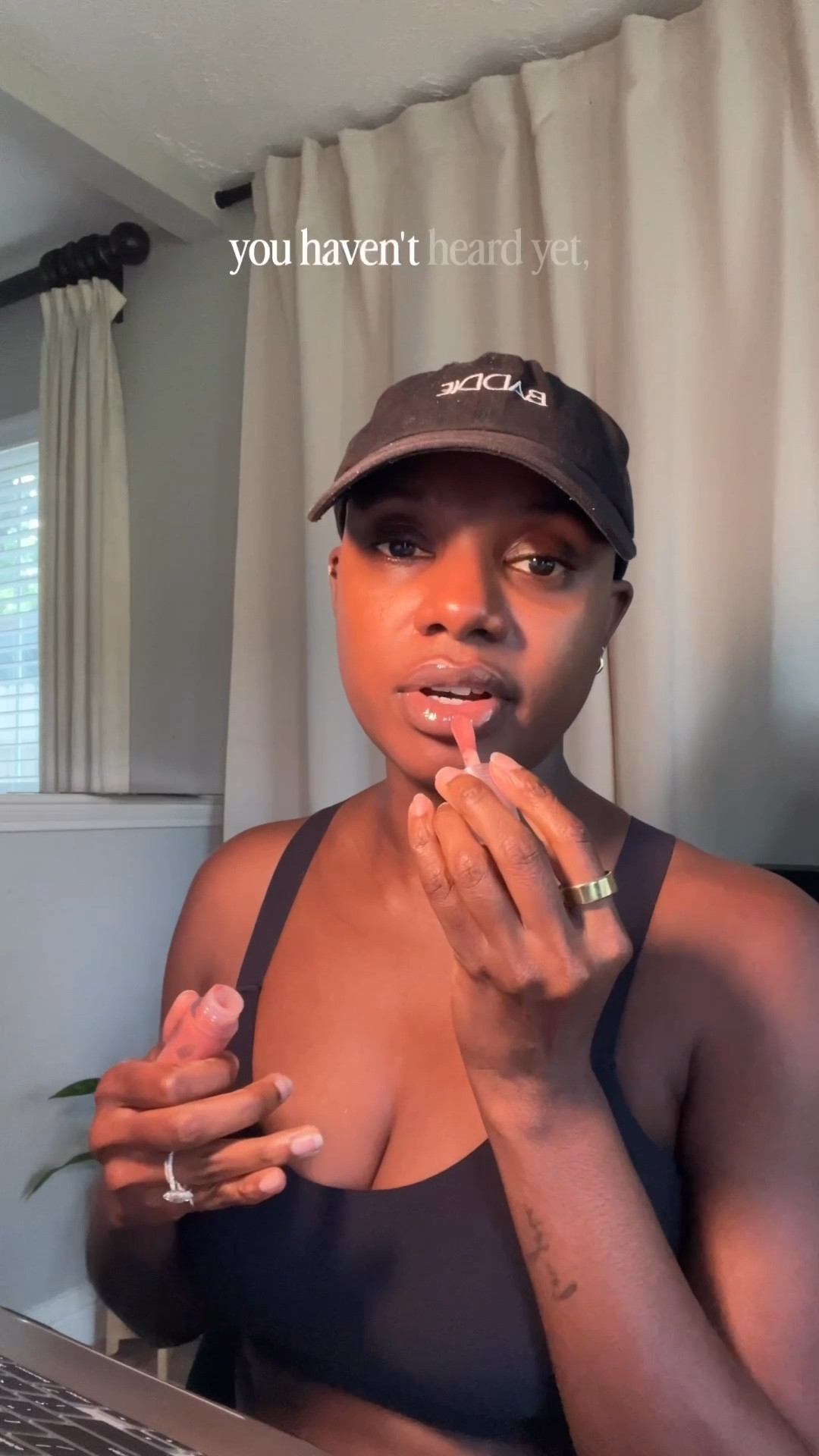 Black baddie ball, cap,kaja beauty, gloss and shade, fig smoothie, spanks, ultra supportive sport, bra, and leggings, graphic crew socks for a full workout look  

#LTKfitnessgoals #LTKstorytime #LTKBeauty