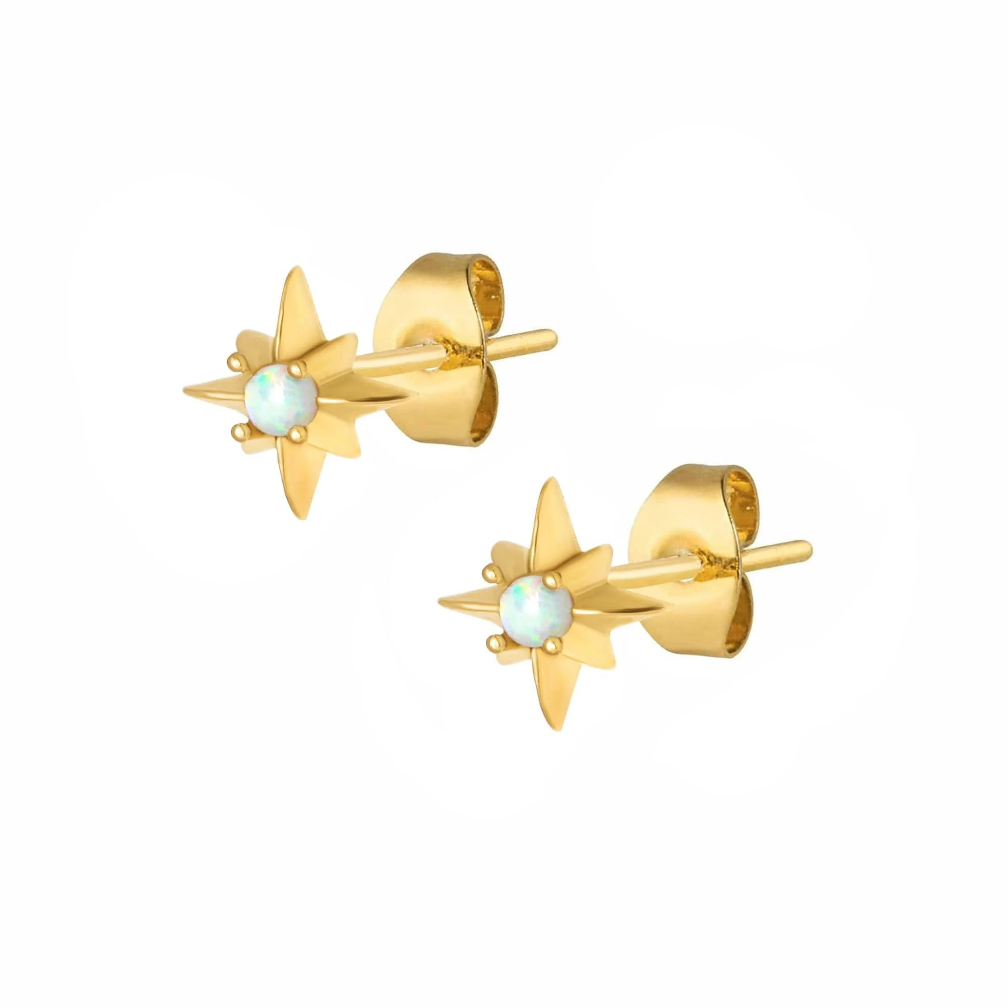 Evangeline Opal Stud Earrings | Bohomoon UK