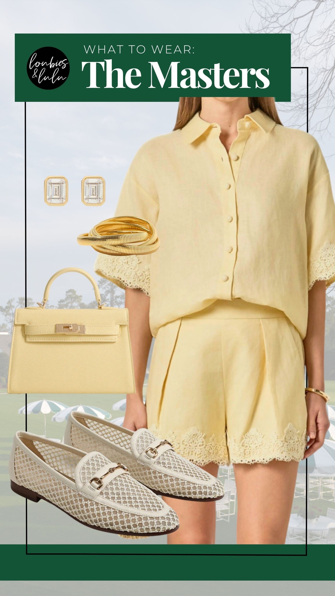 What I’d wear to the masters⛳️ or a watch party! Love this yellow linen set and acccessories and the mesh loafers are too cute! 

#LTKSeasonal #LTKPetite #LTKOver40