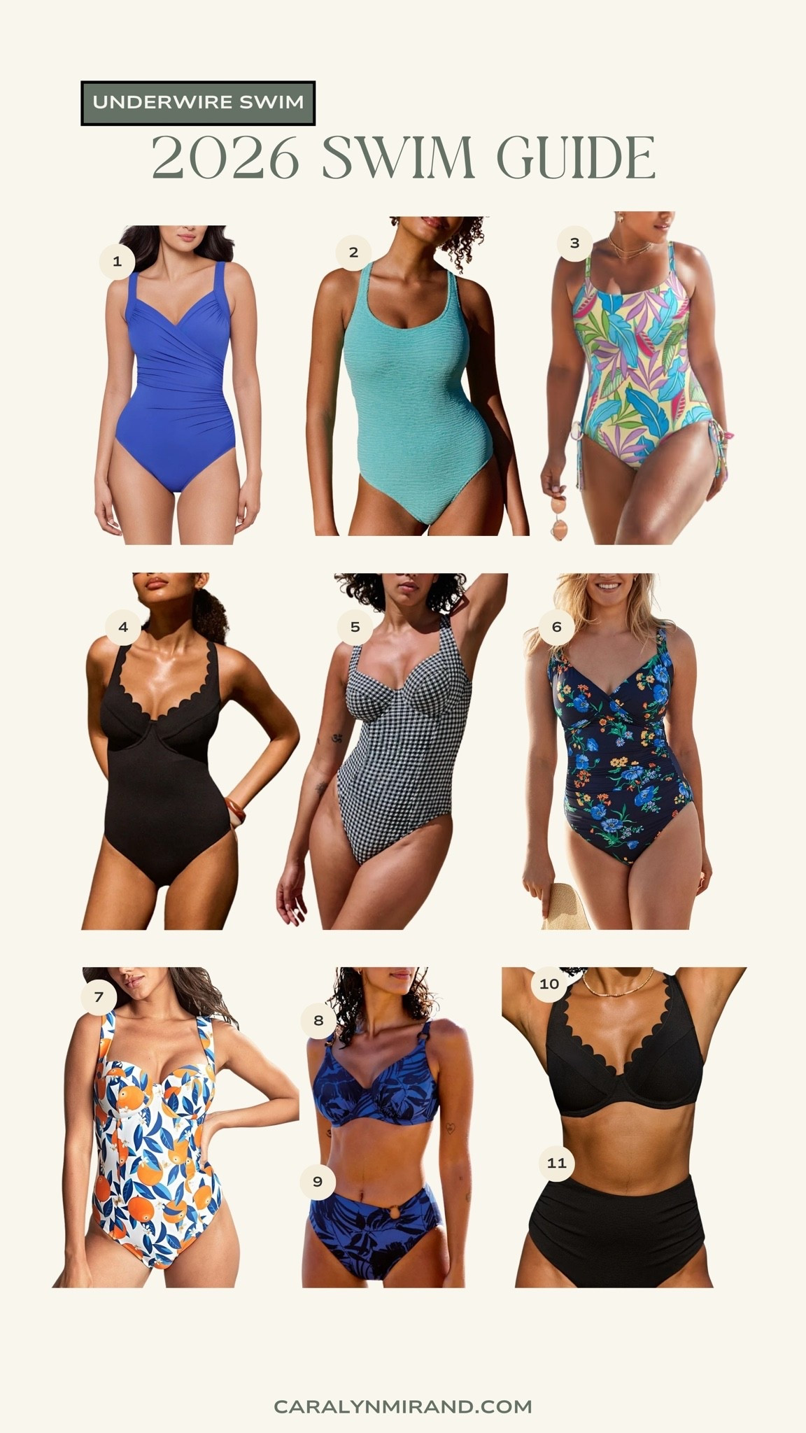 On the blog at CaralynMirand.com - your 2026 swim guide including underwire swimsuits

#LTKSwim #LTKTravel #LTKSeasonal